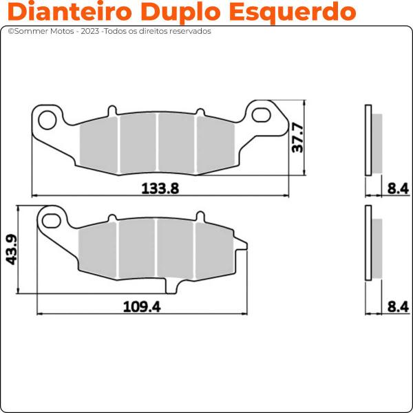 Imagem de Pastilha De Freio Dianteiro Kawasaki Er 6N 650 2006 A 2016