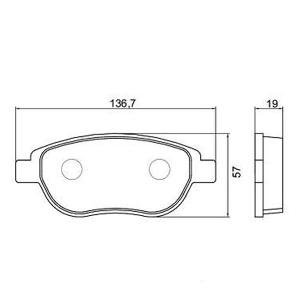 Imagem de Pastilha de freio dianteiro original bosch citroen ds3 2013