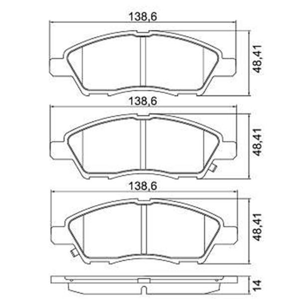 Imagem de Pastilha de freio dianteiro original bosch nissan versa 2015