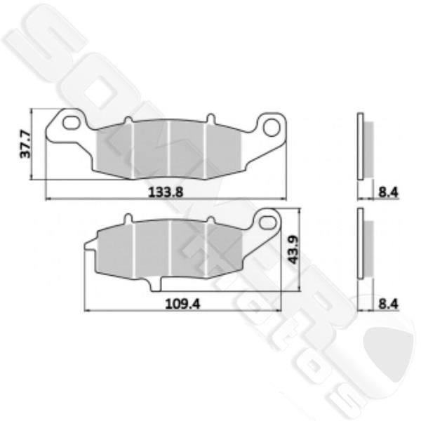 Imagem de Pastilha De Freio Dianteiro T-Mac Kawasaki Zs 750 2005+ LD