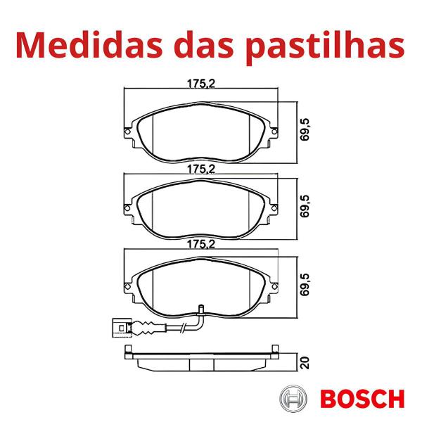 Imagem de Pastilha De Freio Dianteiro Tiguan Allspace 1.4 250 TSi 2018 2019 2020 2021