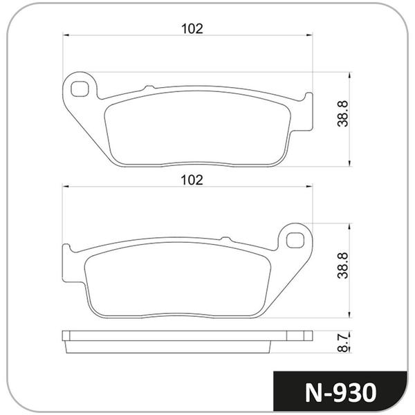 Imagem de Pastilha de Freio Dianteiro/Traseiro p/ Moto - COBREQ    - N930