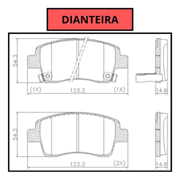 Imagem de Pastilha de Freio Etios 2013 A 2024 Yaris 2018 A 2024 Dianteiro Original Bosch