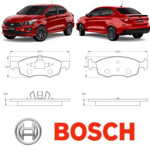 Imagem de Pastilha de Freio Fiat Cronos 1.3 2017 2018 2019 2020 2021 Dianteira Original Bosch