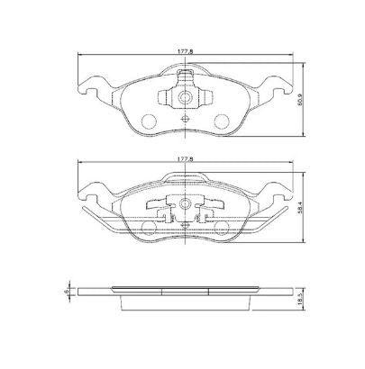 Imagem de Pastilha De Freio Focus Sedan Focus Hatch Dianteira Bosch Bb442 Sem Alarme Sistema Ate/Teves Jogo