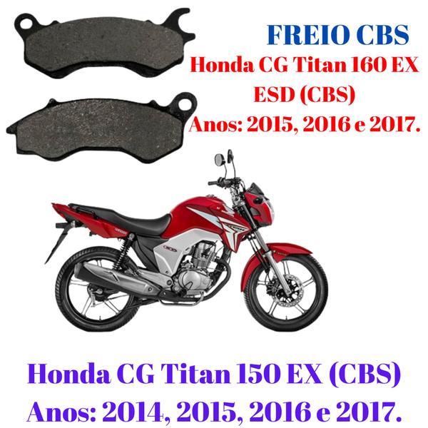 Imagem de Pastilha De Freio Moto Cg 160 150  Titan Cargo Fan Cbs 2015/2017 HONDA COBREQ