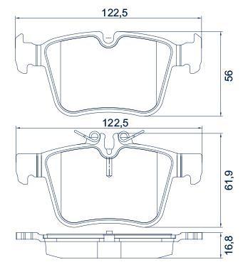 Imagem de Pastilha de Freio N-2023 C-160 15/ 180 14/ 200 13/ 250 14/ 300 15/ 400 14/ 450 AMG 12/ Traseira Com Chapa Anti-Ruído