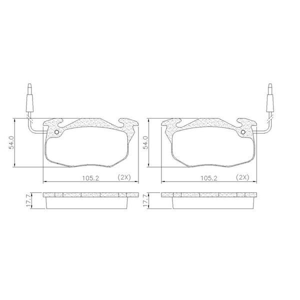 Imagem de Pastilha de Freio NA37756 106 91/03 306 93/99 Clio R-19 93/ Dianteira 