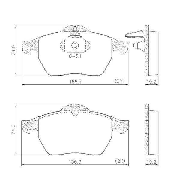 Imagem de Pastilha de Freio NA38754 Vectra 2.0 16V 96/98 2.2 16V 98/04 Calibra 94/97 Dianteira 