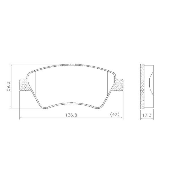 Imagem de Pastilha de Freio NA45310 Megane 01/11 Grand Tour 03/12 Dianteira 