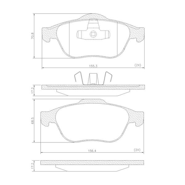 Imagem de Pastilha de Freio NA45420 Megane Gran Tour 2.0 16V 06/12 Dianteira