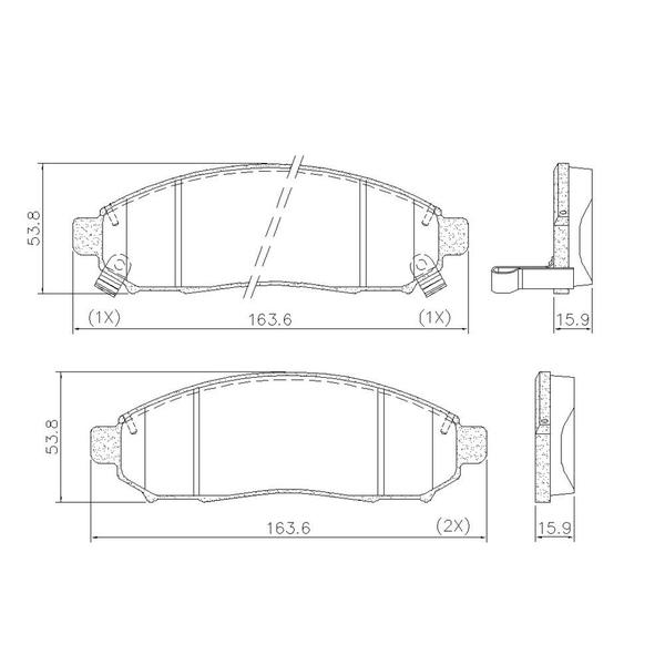 Imagem de Pastilha de Freio NA45970 Frontier 2.5 07/ Pathfinder 05/ X-Terra 2.8 05/ Dianteira 