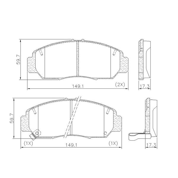 Imagem de Pastilha de Freio PD/1388 Accord 90/17 New Civic 1.8 2.0 12/16 Dianteira C/Chapa Anti-Ruído