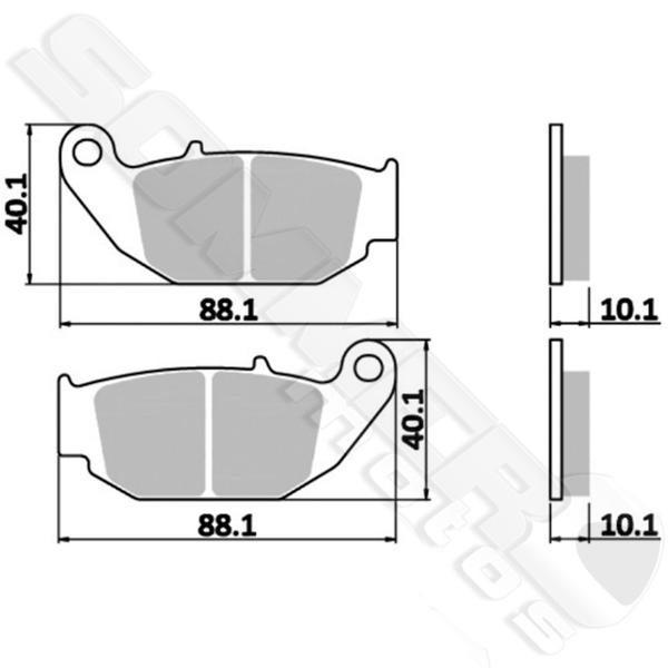 Imagem de Pastilha de Freio Tras Nxr Bros 160/ Xre 300 C/ Abs/ Cb 250F Twister/ Xre 190/ Crf 250L/ Cb 300 2018.../ Cbr 650R Fische