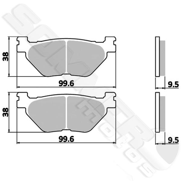 Imagem de Pastilha de Freio Tras Xp T-Max 530/ Tdm 900/ Bolt 950/ Super Teneré 1200/ Midnight Star 950-1300-1900/ Stryker 1300/ Fj