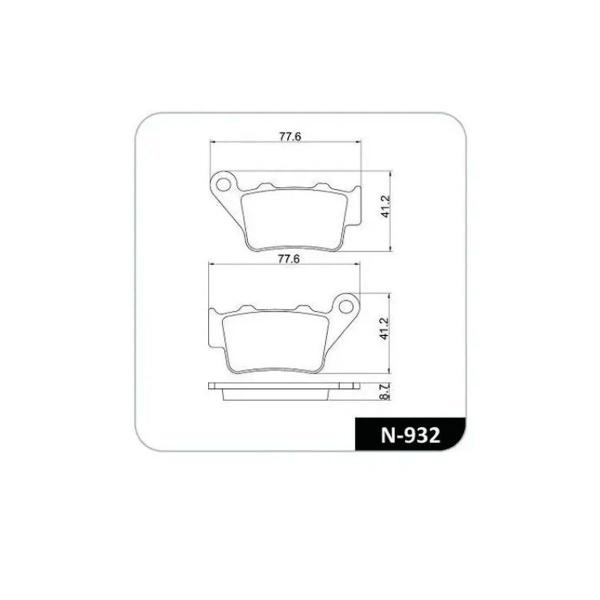 Imagem de Pastilha De Freio Traseira Cb-500/xt-660/gs650/f-800/s-1000