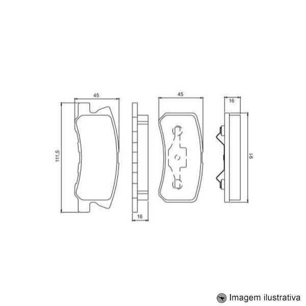 Imagem de Pastilha de Freio Traseira Pajero Full 02 / ... Asx 2.0 16V 10 / ... sem Alarme