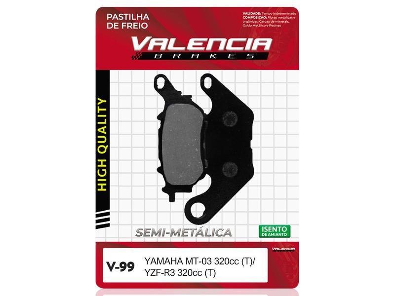 Imagem de Pastilha de Freio Traseira Yamaha MT-03/r3 2016/...  Valencia(V99)