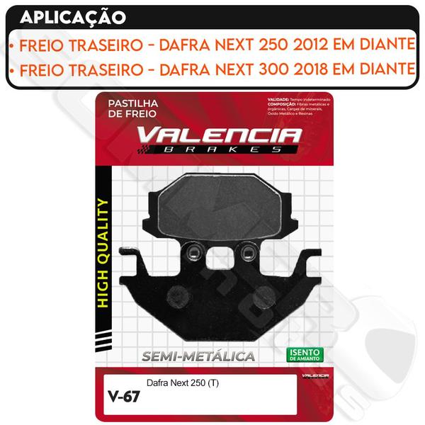 Imagem de Pastilha de Freio Traseiro Dafra Next 250/ 300 VL Brakes