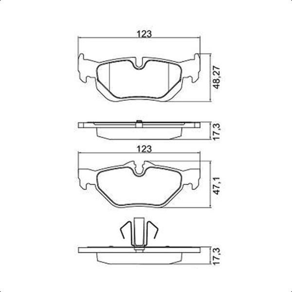 Imagem de Pastilha Freio Bmw 118 120 130 320 325 330 2005 em Diante x1 Sdrive 2009 Ate 2014 Traseira 