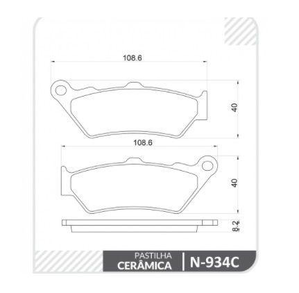 Imagem de Pastilha Freio Ceramica Dianteira CB 500 Antiga 1998 1999 2000 2001 2002 2003 2004 2005 Cobreq