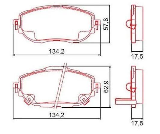 Imagem de Pastilha Freio Ceramica Dianteira e Traseira Corolla 1.8 GLI Dynamic 2.0 2015 2016 2017 2018 2019