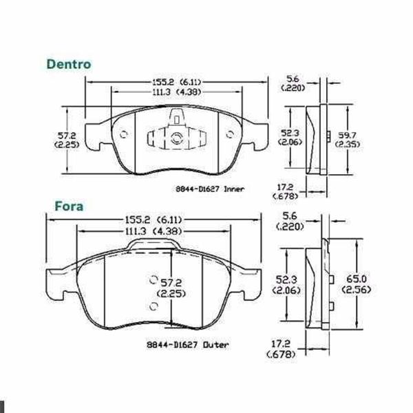 Imagem de Pastilha Freio Cerâmica Duster Fluence Oroch F03B050408 - Bosch