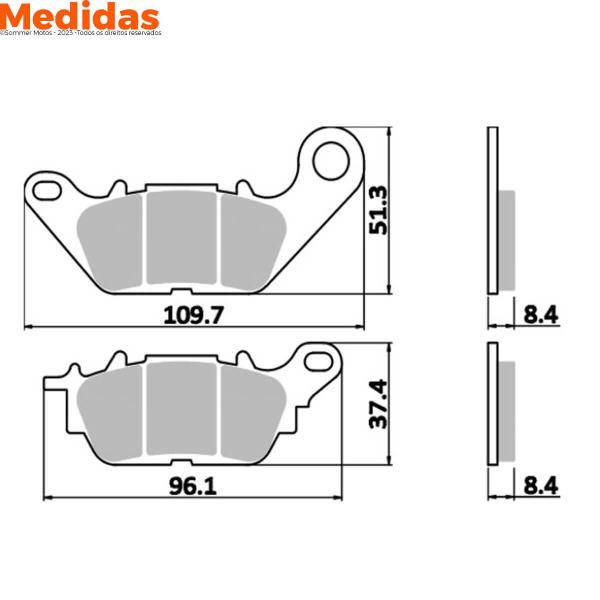 Imagem de Pastilha Freio Diant Crypton 115/Ybr Factor 125/Fazer 150 2014 a 2015/Haojue Dk 150 S/Cbs/Traseira N-Max 160/ Yzf R3 321