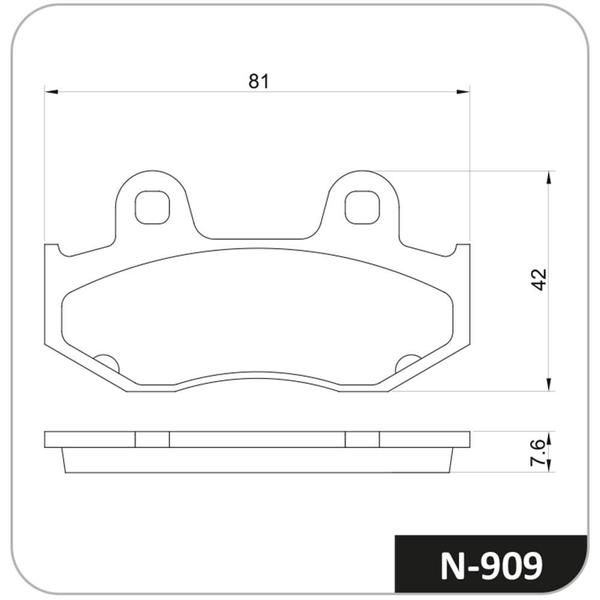 Imagem de Pastilha Freio Dianteira Cobreq N 909 Honda Elite 125 2019-