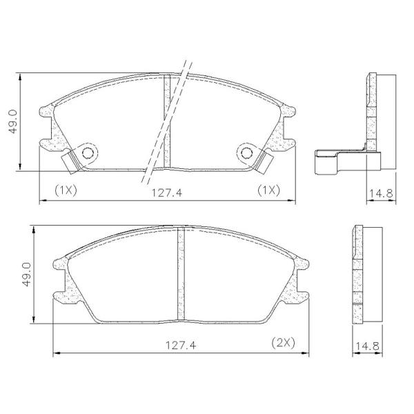 Imagem de Pastilha Freio Dianteira Jac J3 Hyundai Excel 1.5 8v Frasle