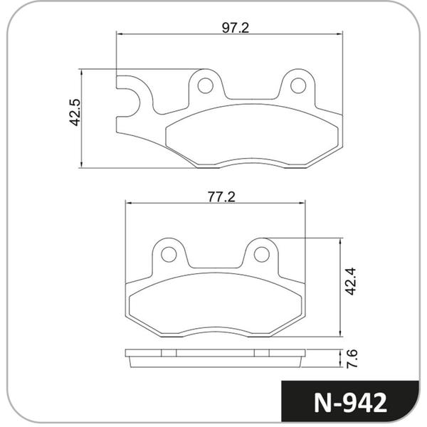 Imagem de Pastilha Freio Dianteira N 942 Suzuki Yes 125 SE 2004-2016