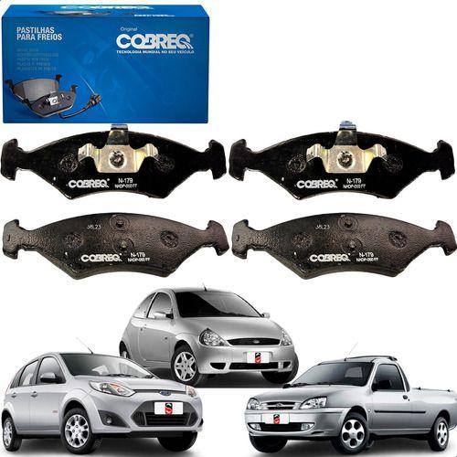 Imagem de Pastilha Freio Dianteira Original Cobreq Ford Fiesta Courier Ka 1.3 1.4 1.6 16v 2007 2008 2009 2010 2011 2012 2013 2014.