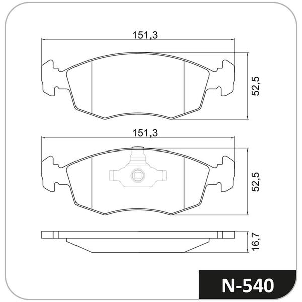 Imagem de Pastilha Freio Dianteiro Punto 2009 a 2017 Cobreq N-540