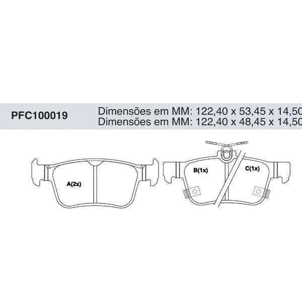 Imagem de Pastilha Freio Honda Civic 2.0/1.5 2017 em Diante Traseira 