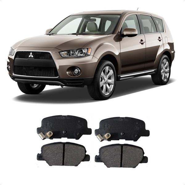 Imagem de Pastilha Freio Mitsubishi Asx 2013 em Diante Outlander 2014 Ate 2017 Traseira