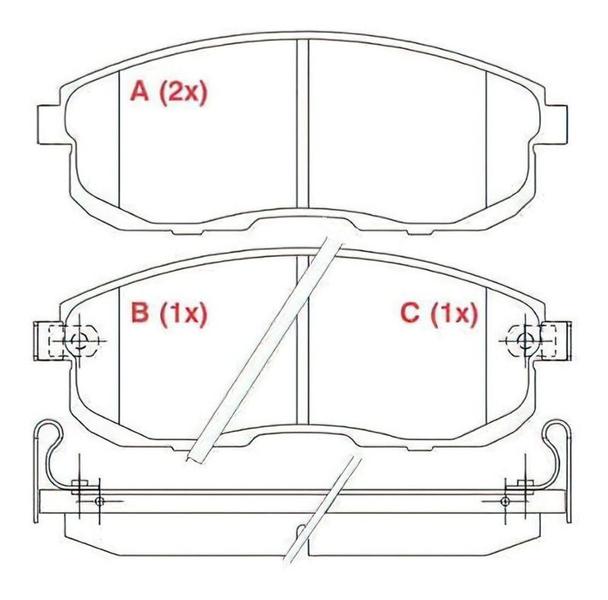 Imagem de Pastilha freio nissan maxima 3.0 88/92 sentra 00/01 diant - IND/ECOPADS/TK-FREIOS