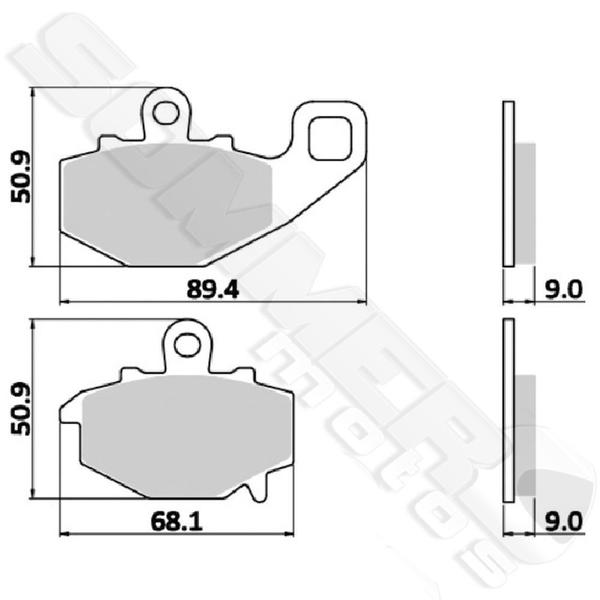 Imagem de Pastilha Freio Tras Zx-6R 600/ Er-6N/ Versys 650/ Ninja 900