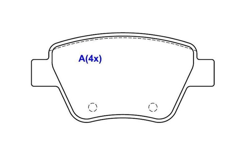 Imagem de Pastilha Freio Traseira Golf 09/12 Jetta 2.0 A3 09/12 Bosch