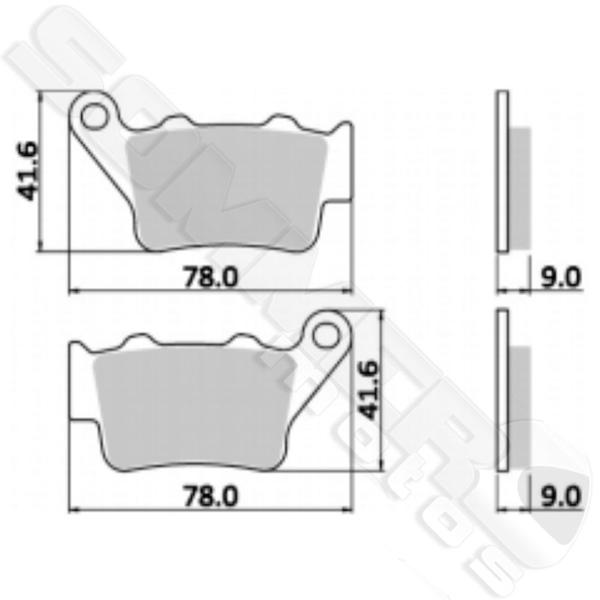 Imagem de Pastilha Freio Traseiro Bmw F 650 Gs/ Bmw G 650 Gs/ Bmw F 800 Gs-R-Gt-St/ Cb500 1997 a 2005/ Mt-03 660/ Xt 660 R