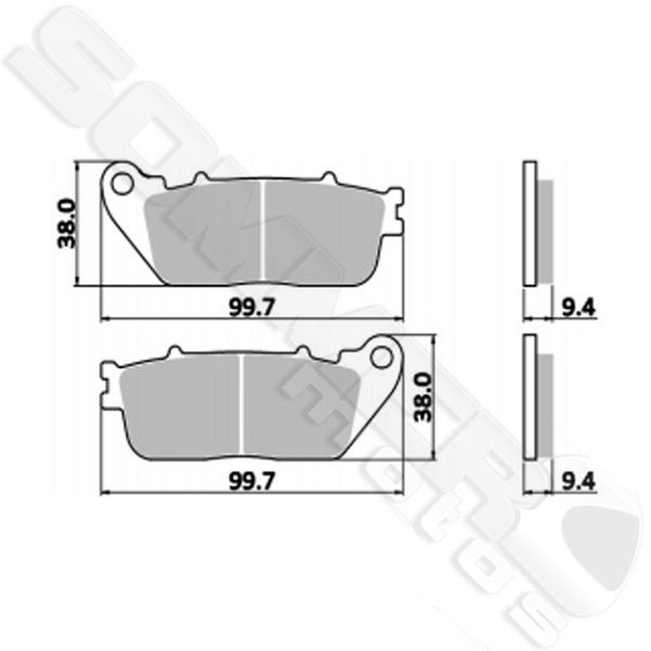 Imagem de Pastilha Freio Traseiro Crossruinner 800/ Cb 1000 R /Vrf F 1200 Brandy