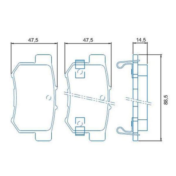 Imagem de Pastilha Freio Traseiro HQJ2214A Compatível Accord Civic SX 