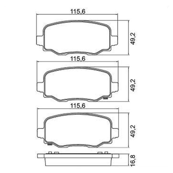 Imagem de Pastilha freio traseiro original bosch jeep commander 2021