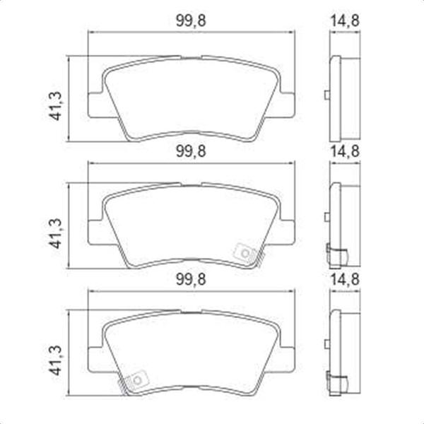 Imagem de Pastilha freio traseiro sportage i20 ionic tucson creta