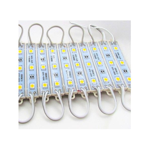 Imagem de Pastilha Modulo 3 Leds 5050 - Prova D'agua Branco Quente - 5 Unidades