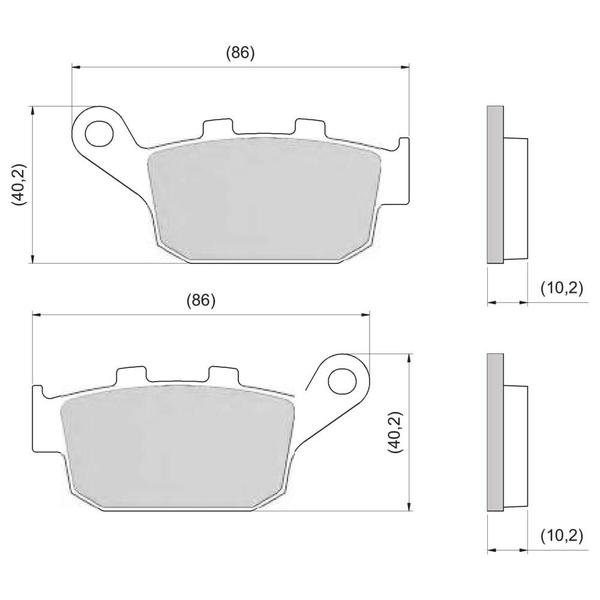 Imagem de Pastilha Traseira Dia-Frag Honda CB 300R CBR 250R DFP-20857