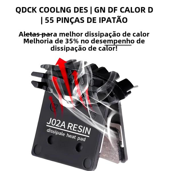 Imagem de Pastilhas de Freio a Disco para Bicicleta MTB - Resina com Tecnologia de Gelo para Pinças Shimano SLX, Deore e XT