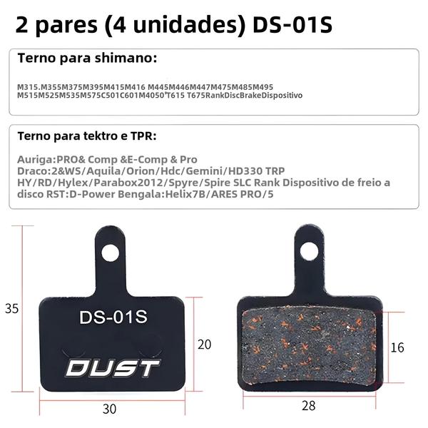 Imagem de Pastilhas De Freio Cerâmicas Para Bicicleta Mtb, Disco Hidráulico, 2 Pares, 4 Peças Para B01s Sram