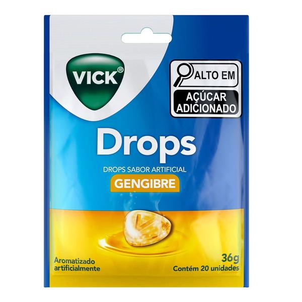 Imagem de Pastillha Vick Drops Sabor Gengibre com 20 Unidades