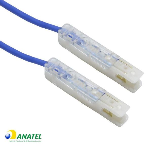 Imagem de Patch Cord 1P (Voz) Fisaflex - Cm - 110IDC - 2,5mts - Az - 3