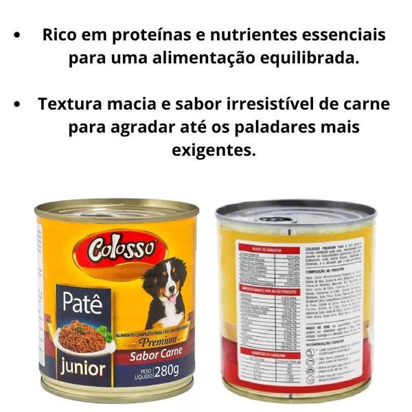 Imagem de Patê Colosso Em Lata Cães Porte Pequeno 280G Sabor Carne